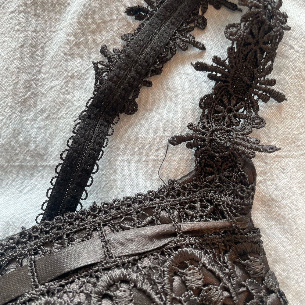 Amazing Vintage Black Seductions Corset Top - Picture 10 of 13